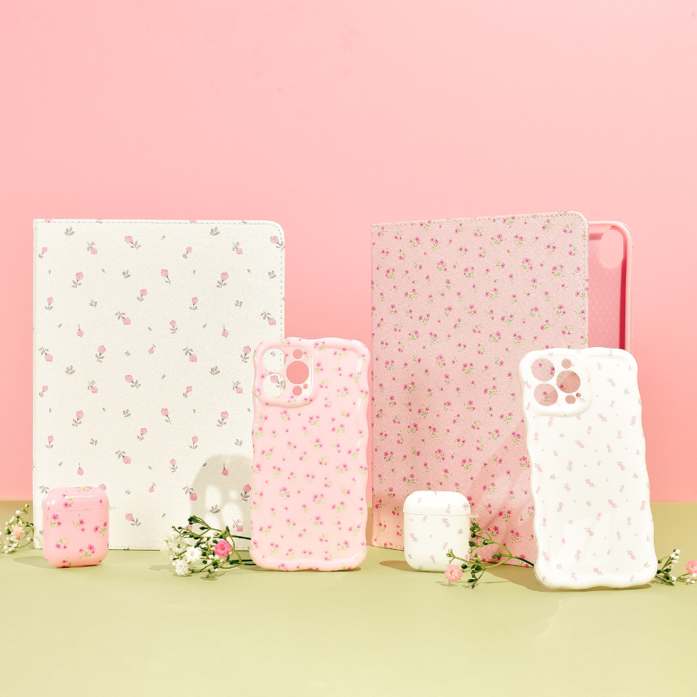 Ditsy Floral White iPad Case