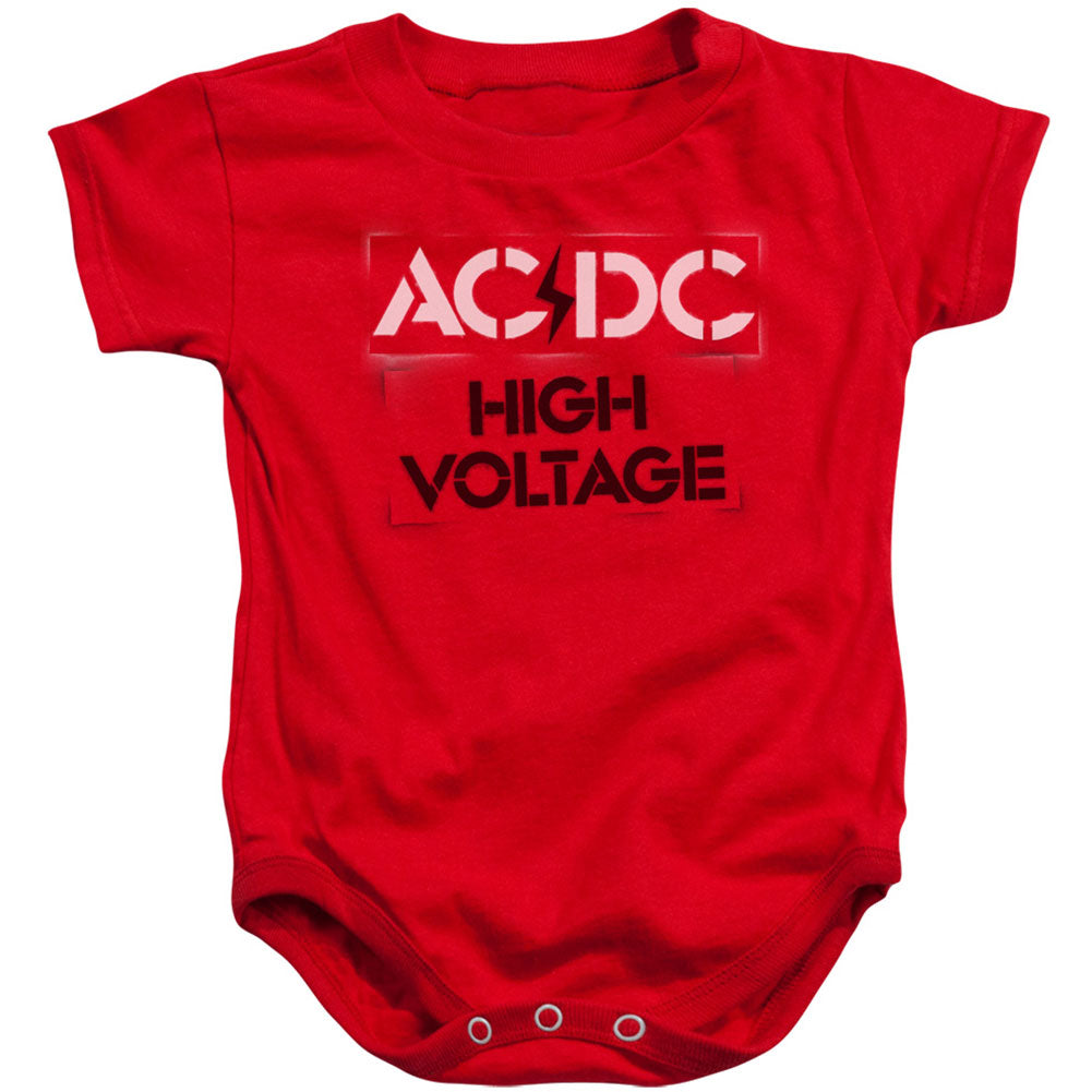 AC/DC High Voltage Stencil 100% Cotton Bodysuit