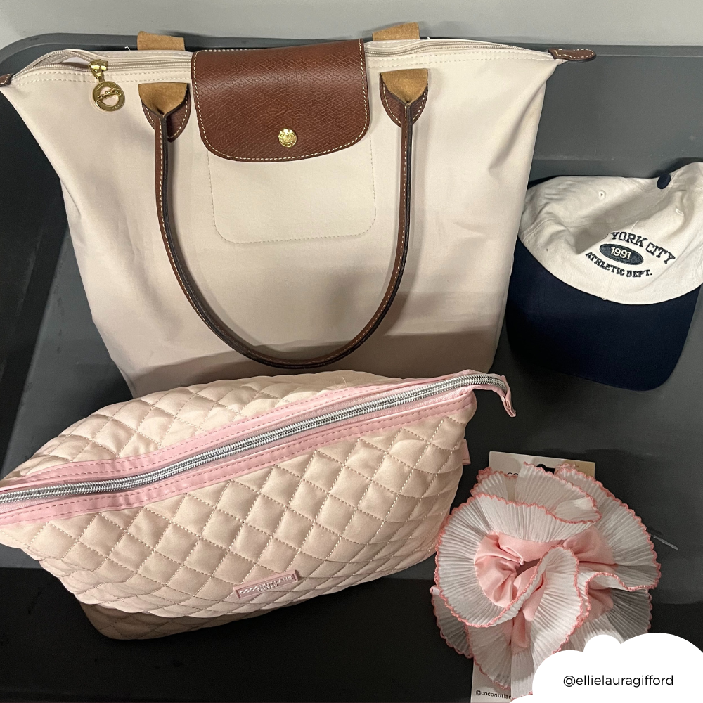 Expandable Makeup Bag - Quilted Marshmallow Pink