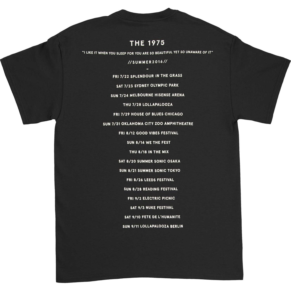 1975 Black Box 2016 Summer Tour T-shirt