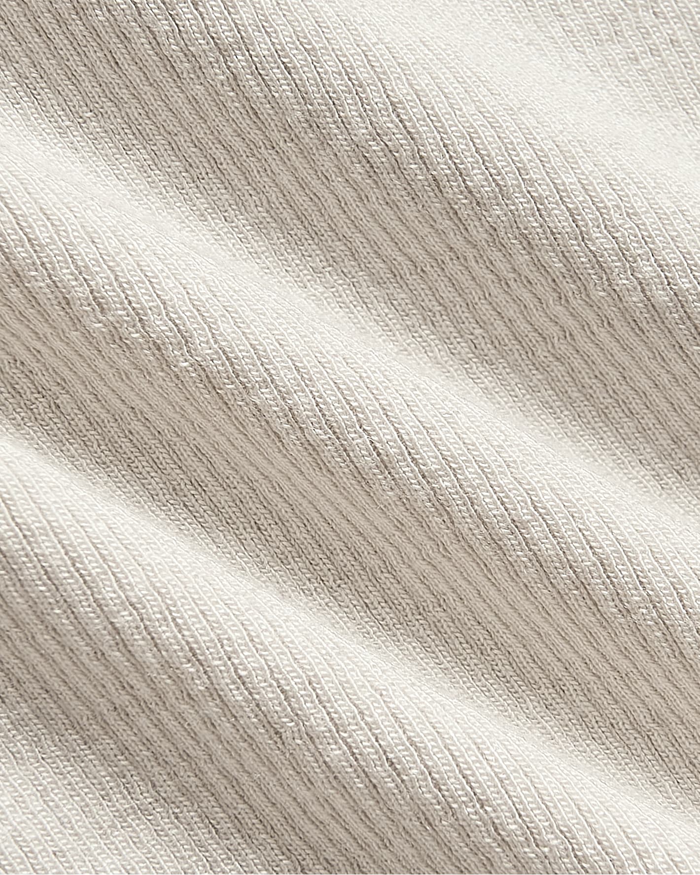 Womens Oatmeal Ribbed U-Neck Tee
