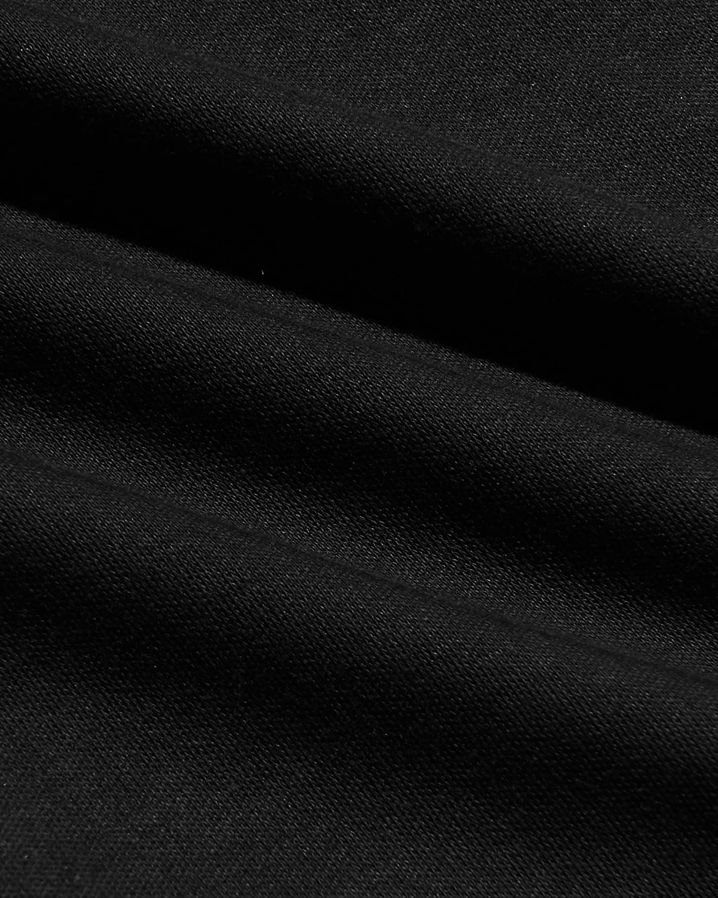 Black Tall Pima Cotton Blend Curved Hem Crew