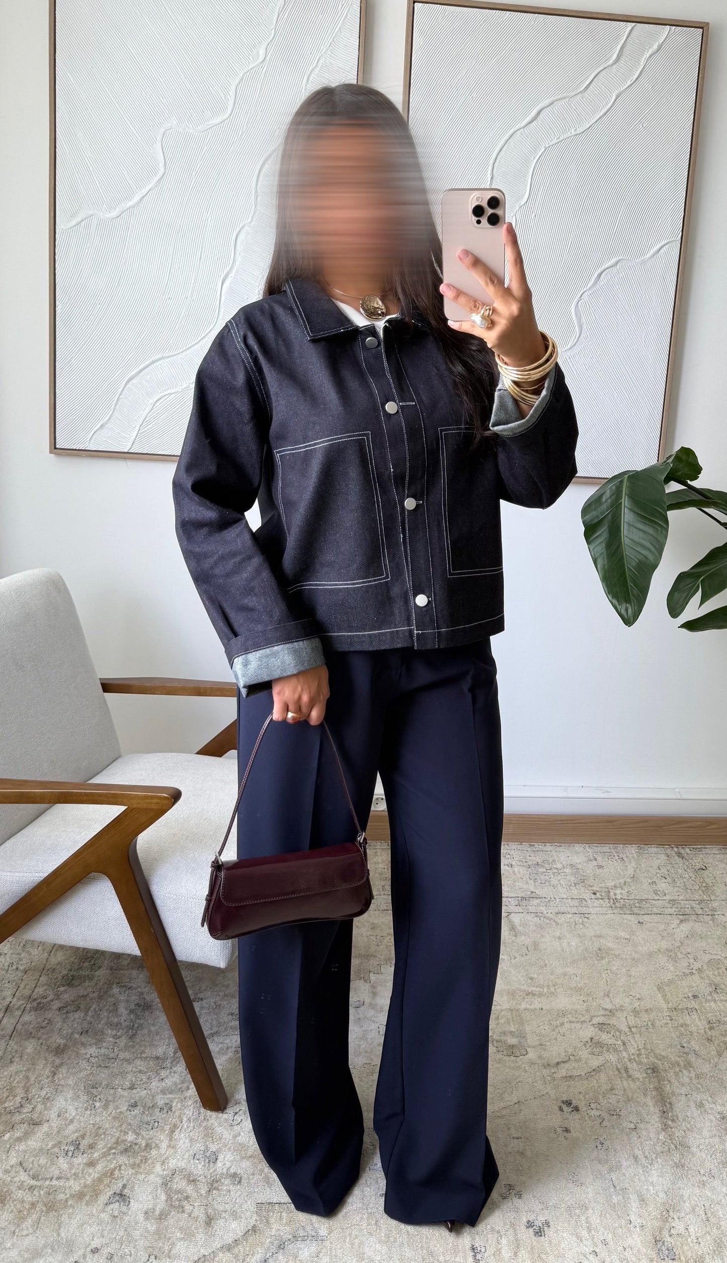 Veste Courte En Jean Daymi 11262V Bleu Brut