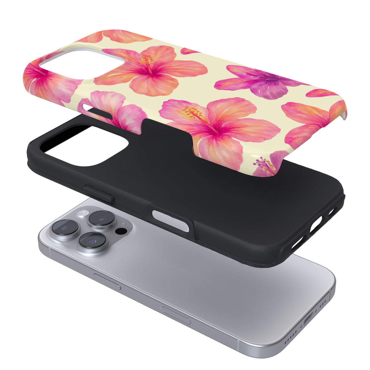 Tough Phone Case - Island Girl Butter Yellow Hibiscus