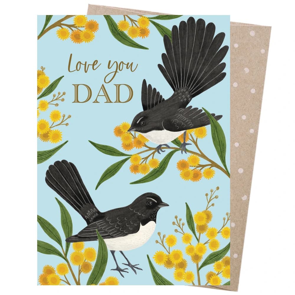 Earth Greetings Father's Day Card - Dad's Wagtails