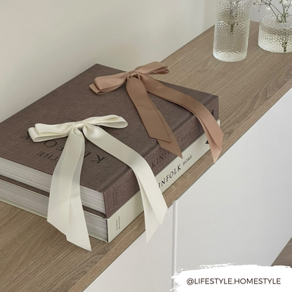 Ribbon Bow Clip - Caramel Nude