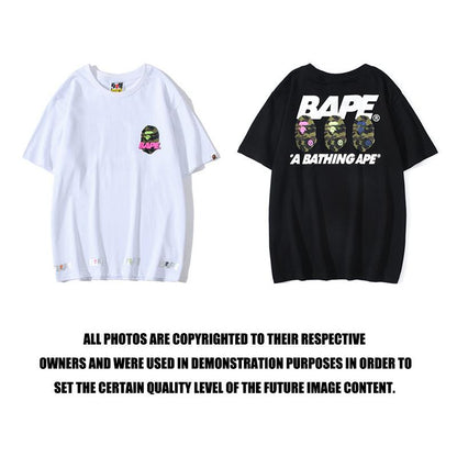 Bathing Ape T-Shirt Summer Men's and Women's Short-Sleeved Top