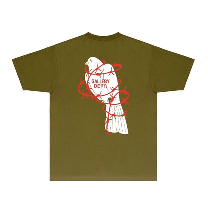 Gallery Dept T Shirt Retro Printed Loose Short-Sleeved Shirt