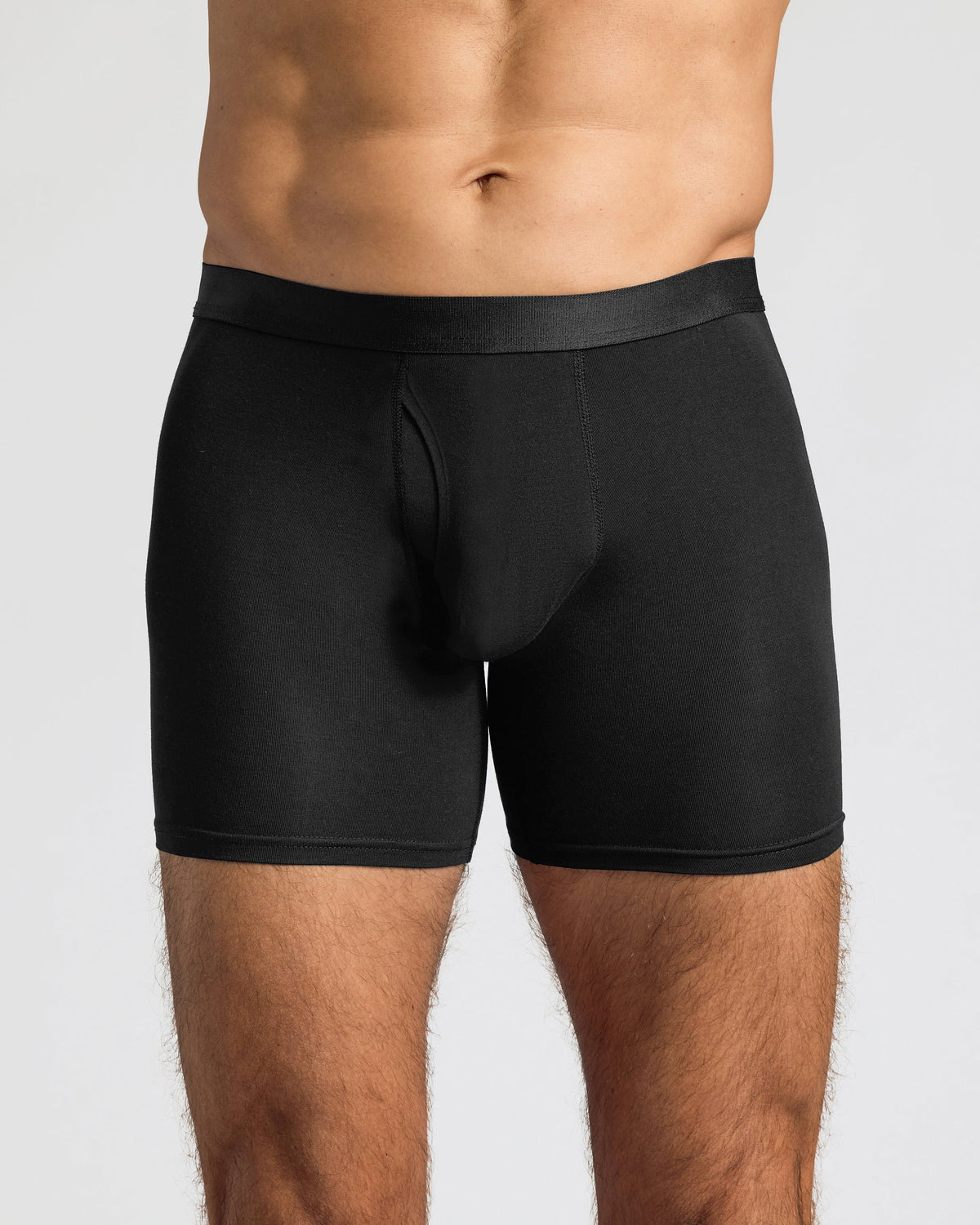 Black Boxer Briefs W/ Fly 12-Pack