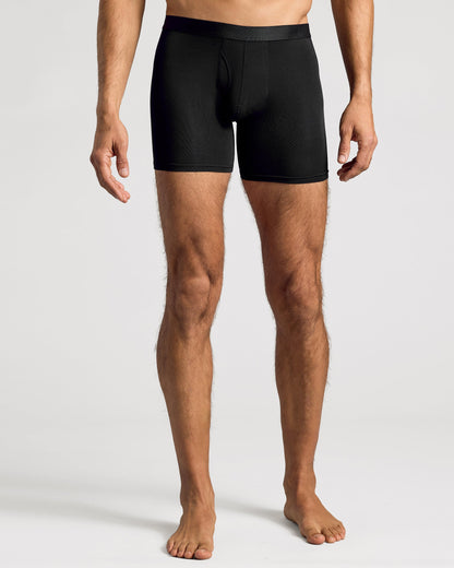 Black Boxer Briefs W/ Fly 3-Pack
