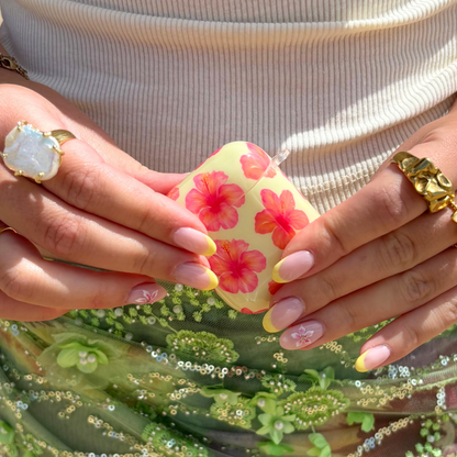 Airpods Case - Island Girl Butter Yellow Hibiscus
