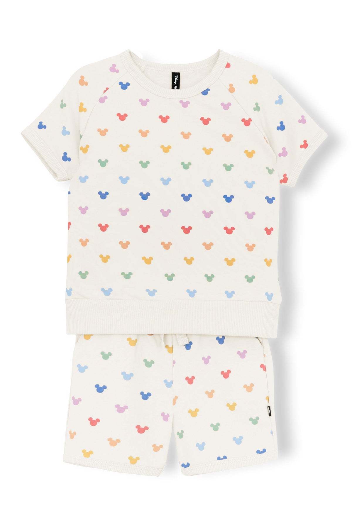 Short Sleeve Jogger Set in Pastel Mickey Mouse