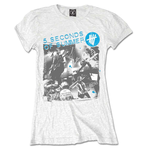 5 Seconds Of Summer Live Collage Junior Top