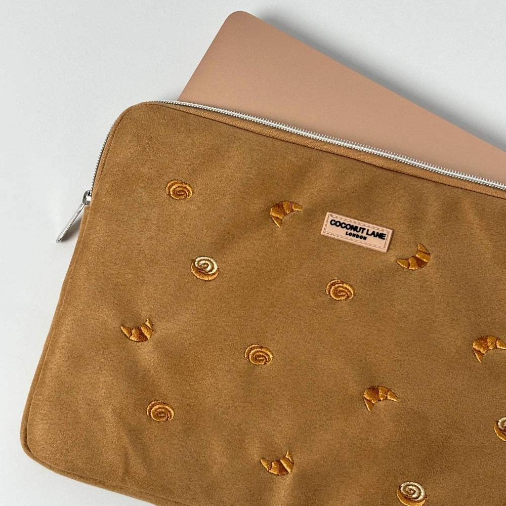 Suedette Croissant Club Laptop Sleeve