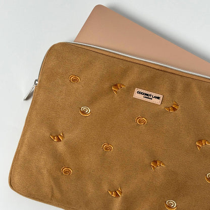 Suedette Croissant Club Laptop Sleeve