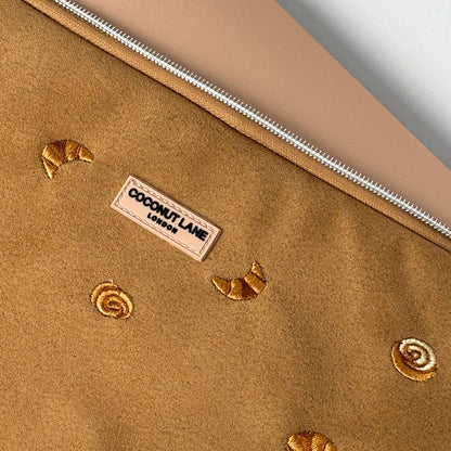 Suedette Croissant Club Laptop Sleeve