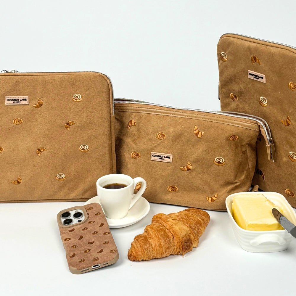 Suedette Croissant Club Laptop Sleeve