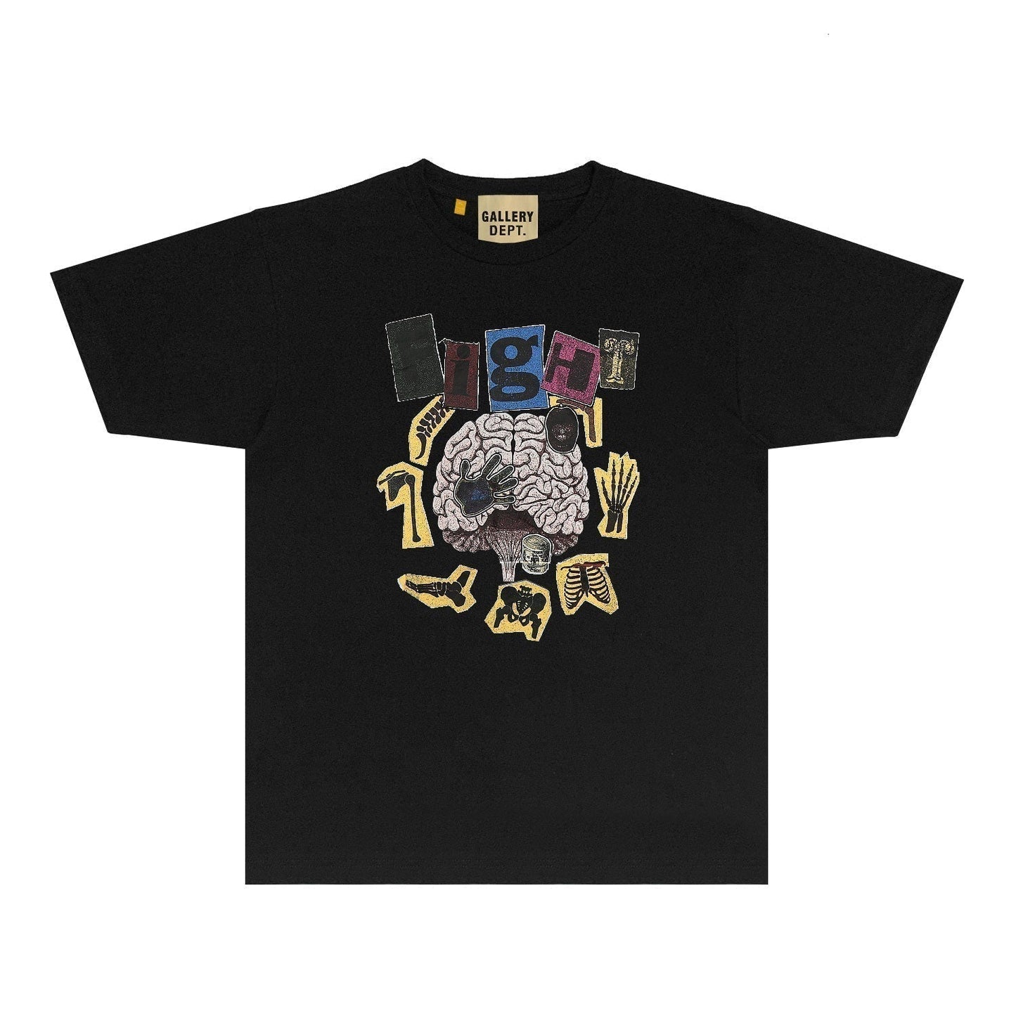 Gallery Dept T Shirt Retro Printed Loose Short-Sleeved Shirt