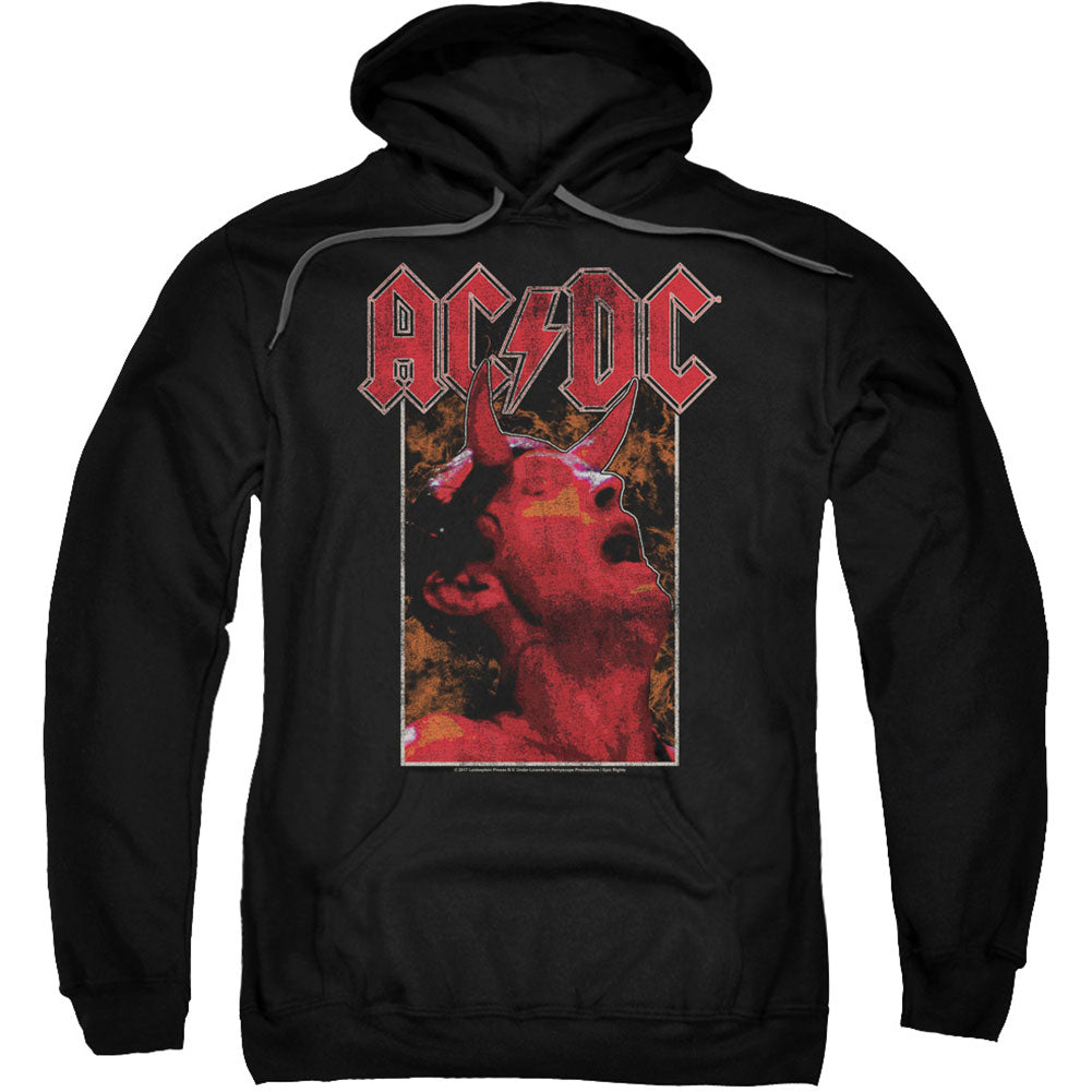 AC/DC Horns Adult 25% Poly Hooded Sweatshirt