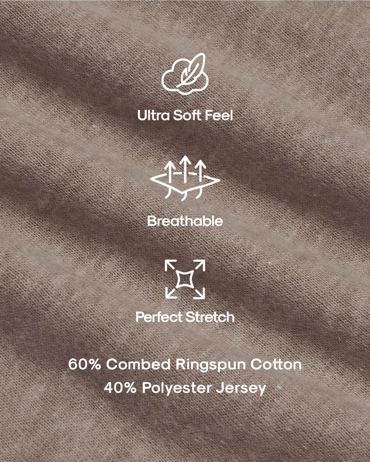Dark Heather Truffle Classic Crew Neck
