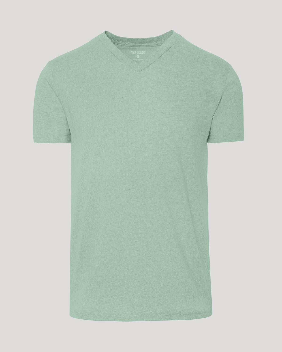 Heather Slate Green Classic V-Neck
