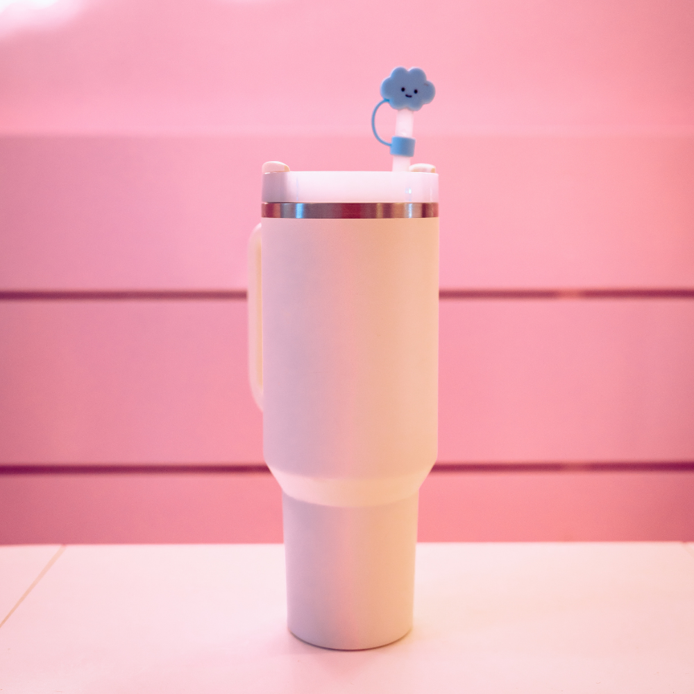 Blue Cloud Straw Cover