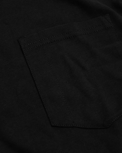 Black Heavyweight Long Sleeve Pocket Crew 2-PacK