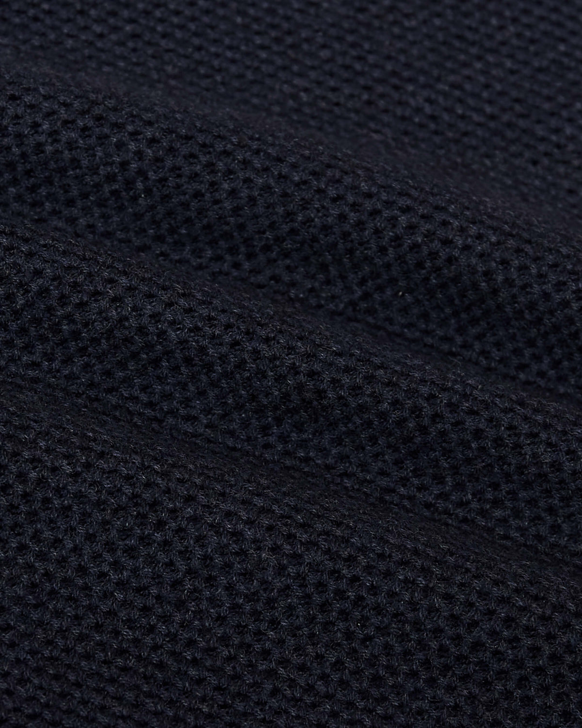 Heather Navy Pique Crew Sweater