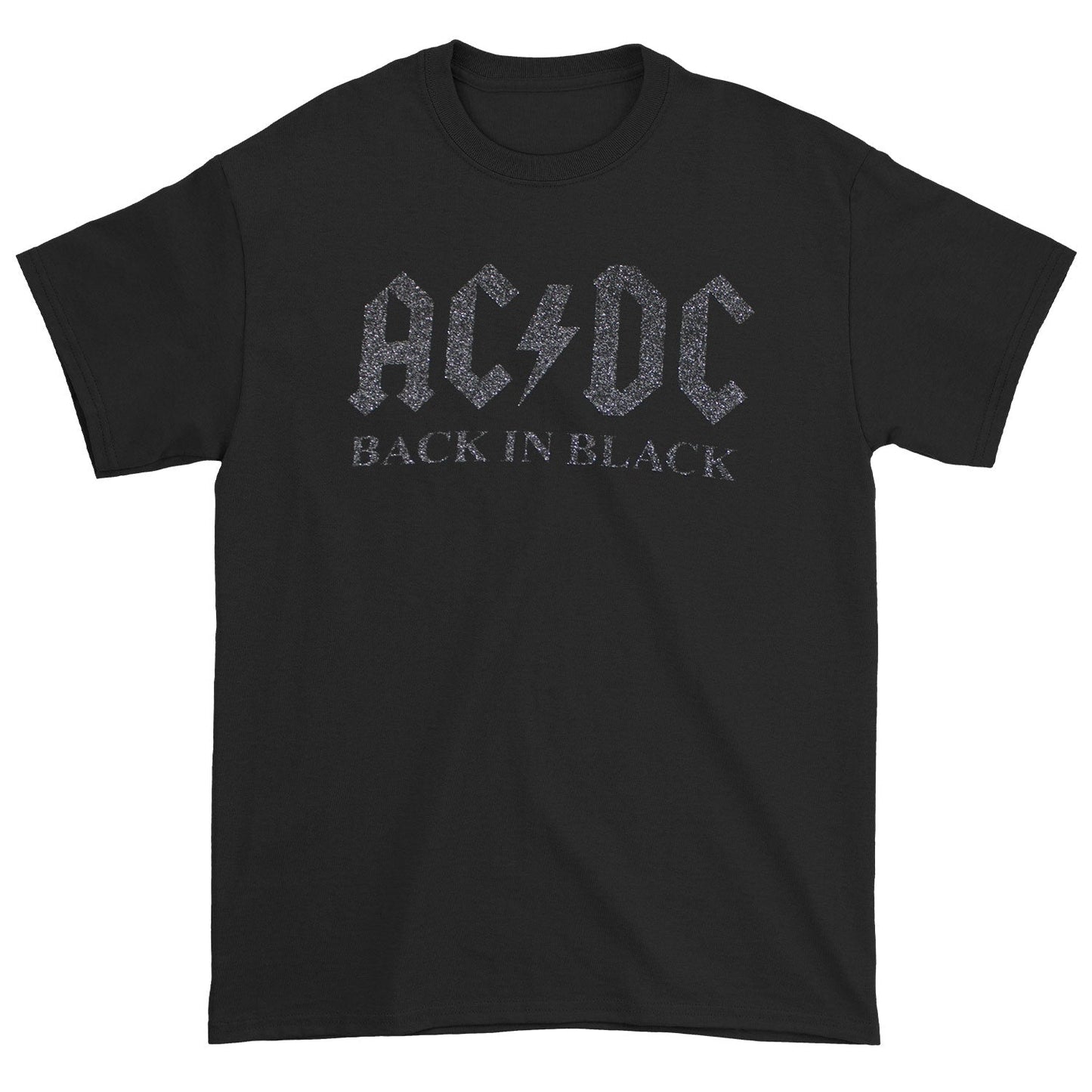 AC/DC Back In Black Glitter Logo T-shirt