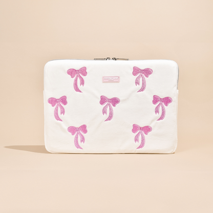LUXE Pink Bow Laptop Sleeve