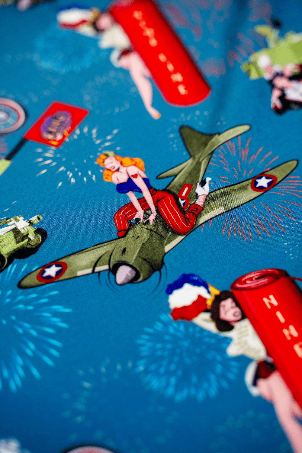 4th of July Pin Up - Short Sleeve Button Down