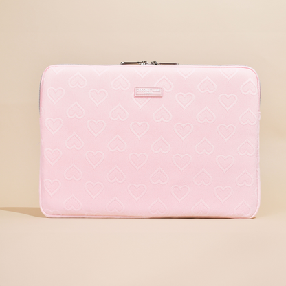 Baby Pink Heart Laptop Sleeve