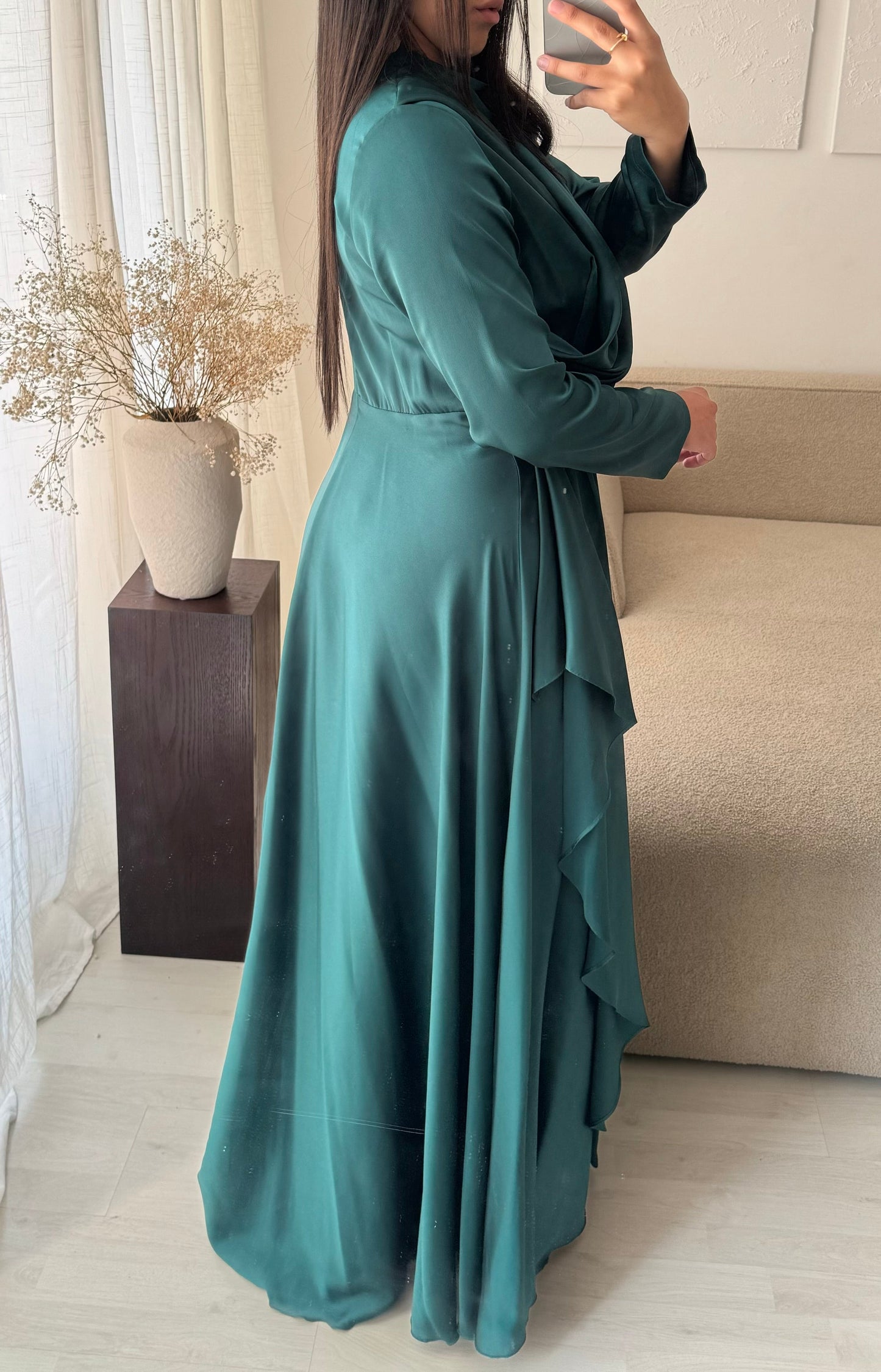 Robe Turquie Col Croise I Vert Emeraude