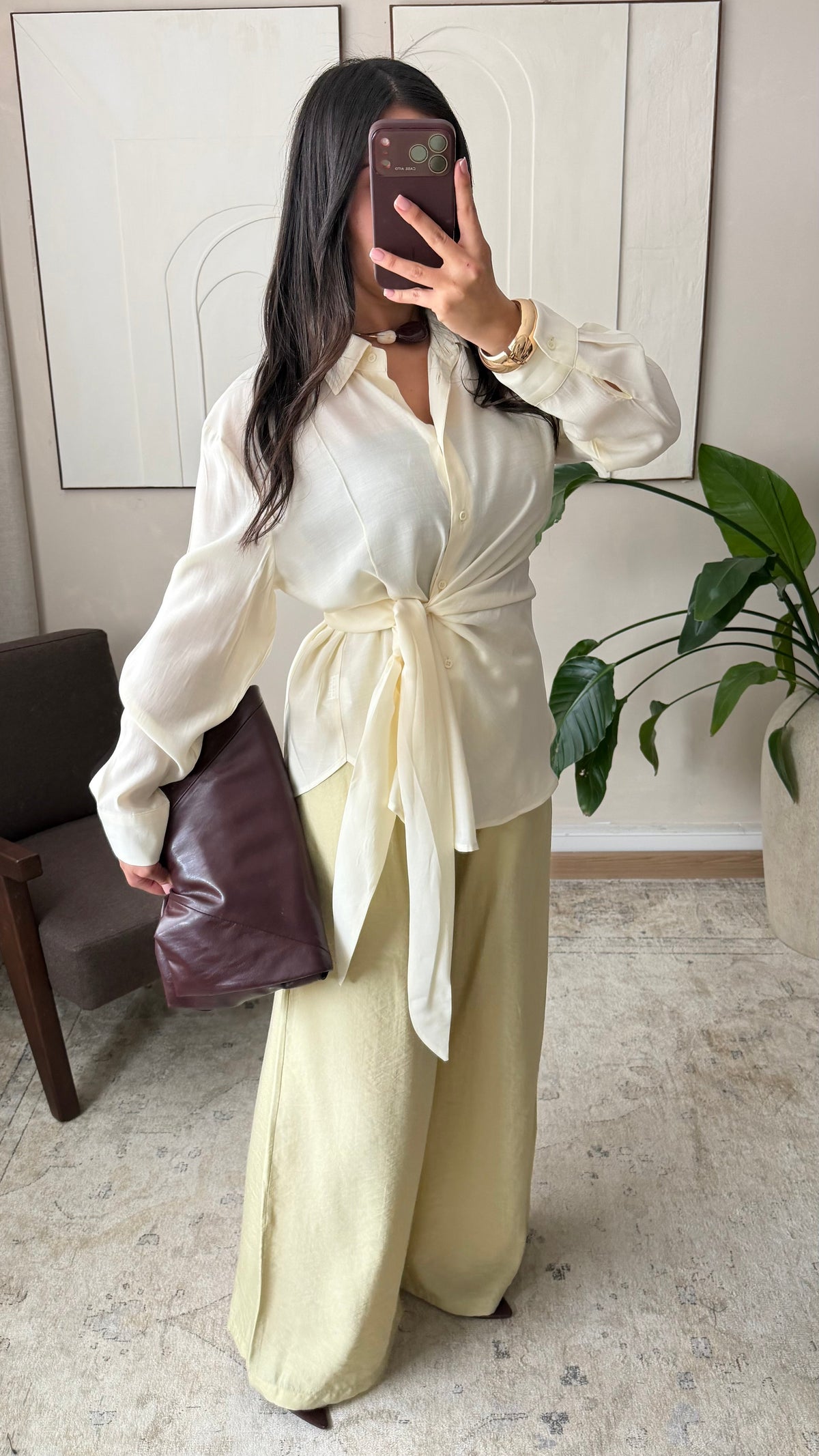 Chemise A Nouer Manama I Jaune Pastel