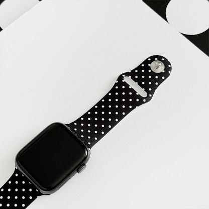 Black Polka Dot Apple Watch Strap