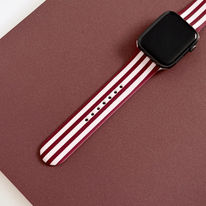 Blushberry Scallop Stripes Apple Watch Strap