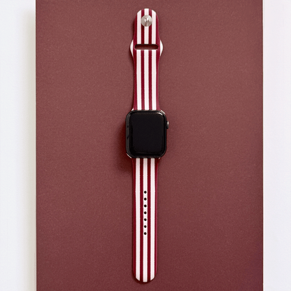 Blushberry Scallop Stripes Apple Watch Strap