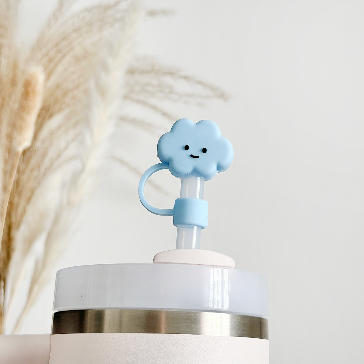 Blue Cloud Straw Cover