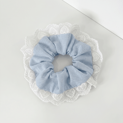 Scrunchie - Powder Blue Hearts