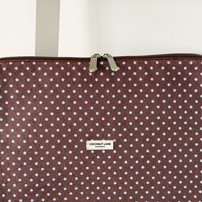 Brown & Blue Polka Dot TOWEL Laptop Sleeve