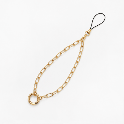 PAPERCLIP GOLD PHONE STRAP - CIRCLE