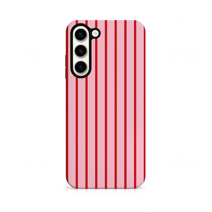 Samsung Tough Phone Case - Cherry Stripe