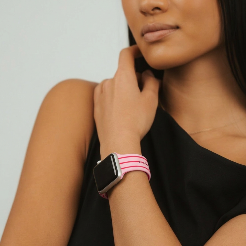 Cherry Stripes Apple Watch Strap