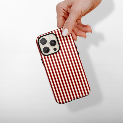 Tough MagSafe® Phone Case - Cherry Red Stripes