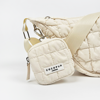 Crossbody Crescent Dog Walking Bag Bundle - Cloud