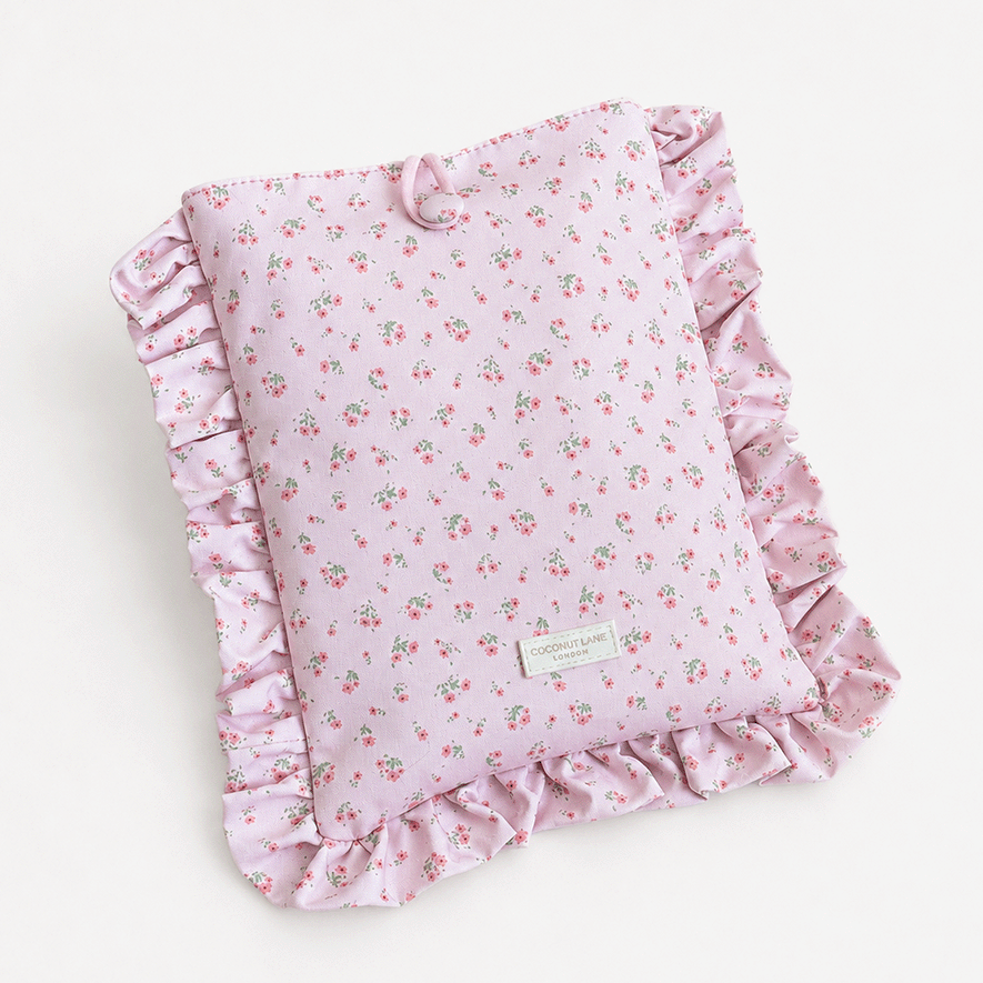 Book Sleeve - Ditsy Floral Pink Ruffles