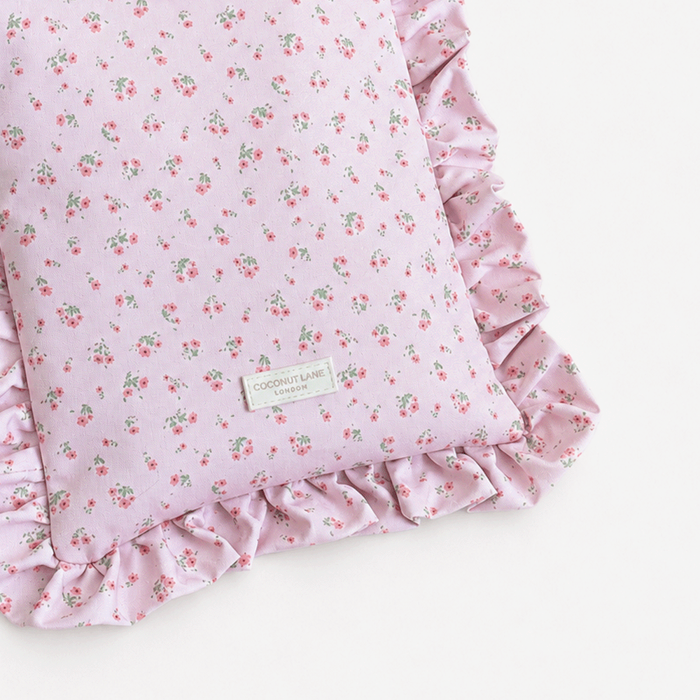 Book Sleeve - Ditsy Floral Pink Ruffles