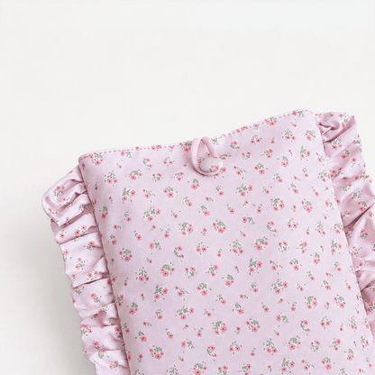 Book Sleeve - Ditsy Floral Pink Ruffles
