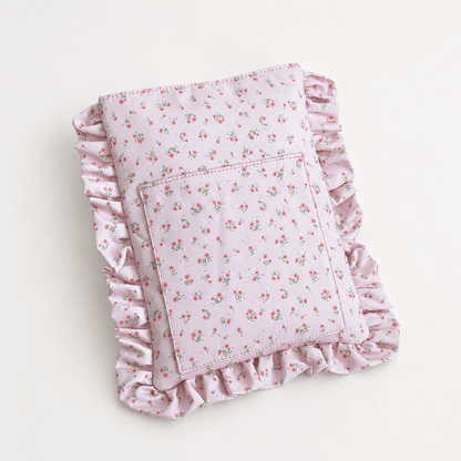 Book Sleeve - Ditsy Floral Pink Ruffles