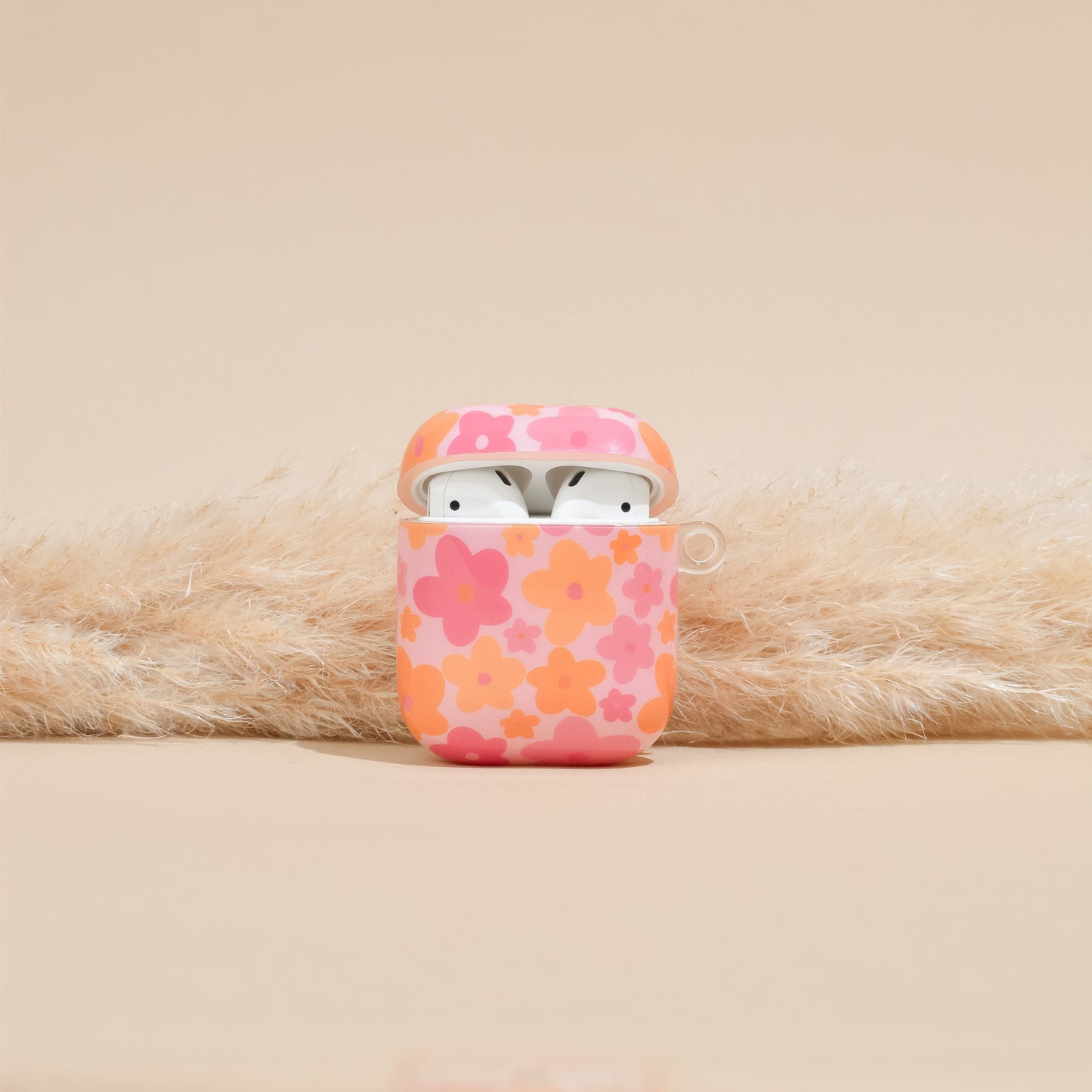 Airpods Case - Pink & Orange Bloom